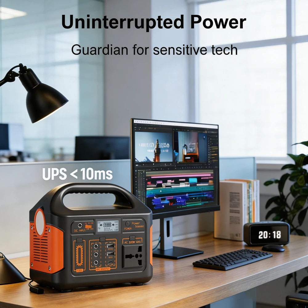 GaiaRay Portable Power Station With LiFePO4 Battery For Camping and Travel