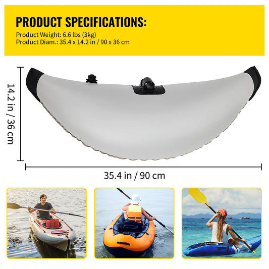 SucceBuy 2Pcs Kayak Outrigger Stabilizer Inflatable Outrigger Float Standing Float Stabilizer System Kit for Canoes Fishing Boat