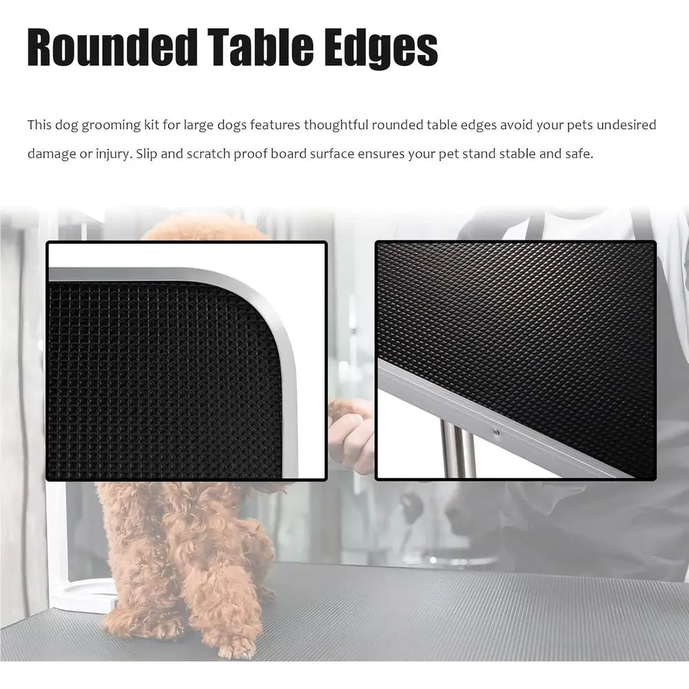 42 Inch Proional Adjustable Pet Grooming Table Heavy Duty with Arm Noose & Mesh Tray or Dog Cat Shower Table Maximum acity Up to