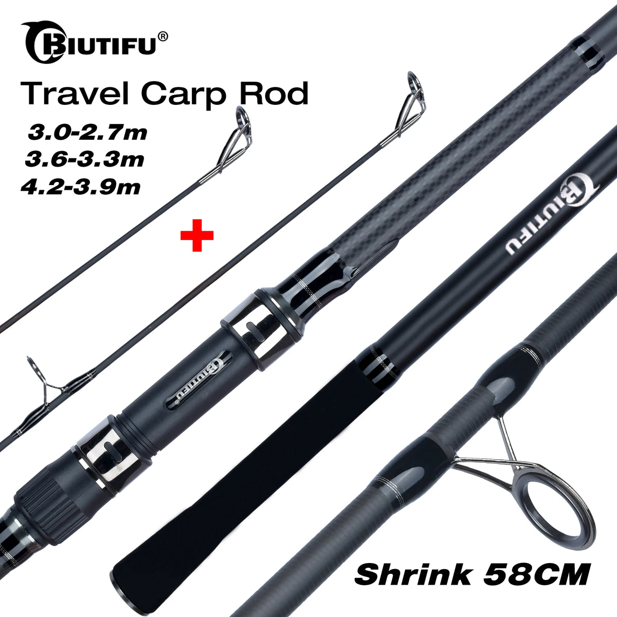BIUTIFU Carbon Fiber Carp Fishing Rod With Fast Spinning Action