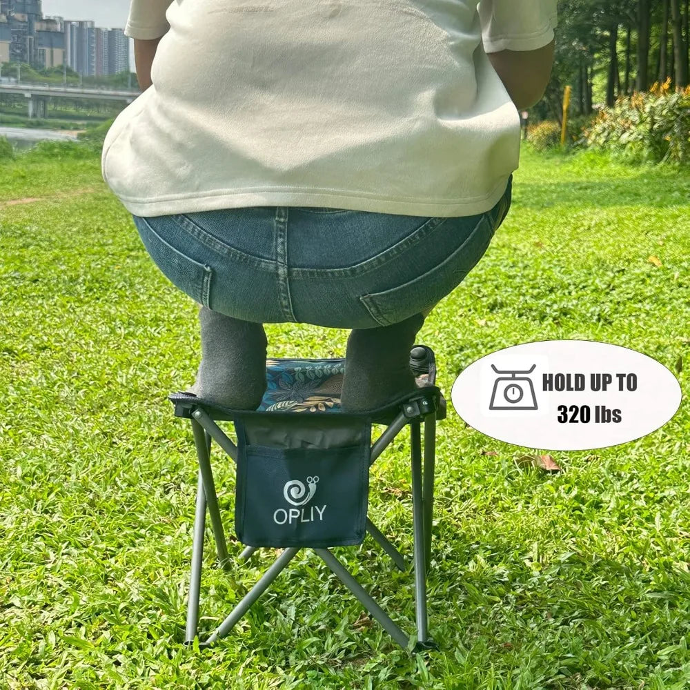 Portable Folding Camping Stool Lightweight Outdoor Chair for Hiking Fishing Garden Beach with Carry Bag