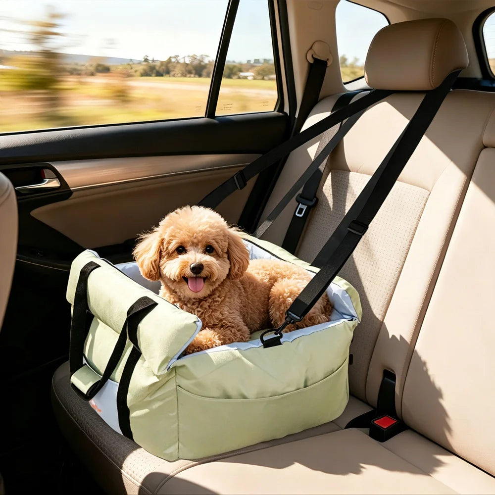 Borwart Portable Dog Car Booster Seat With Washable Cover