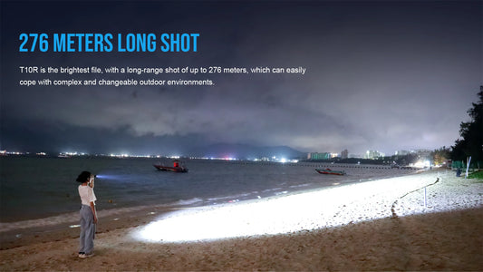 Trustfire T10R  Led Flashlight 1800 Lumen Powerful Type C USB Rechargeable 18650 Torch Lamps High Power Lamp Dual Switch