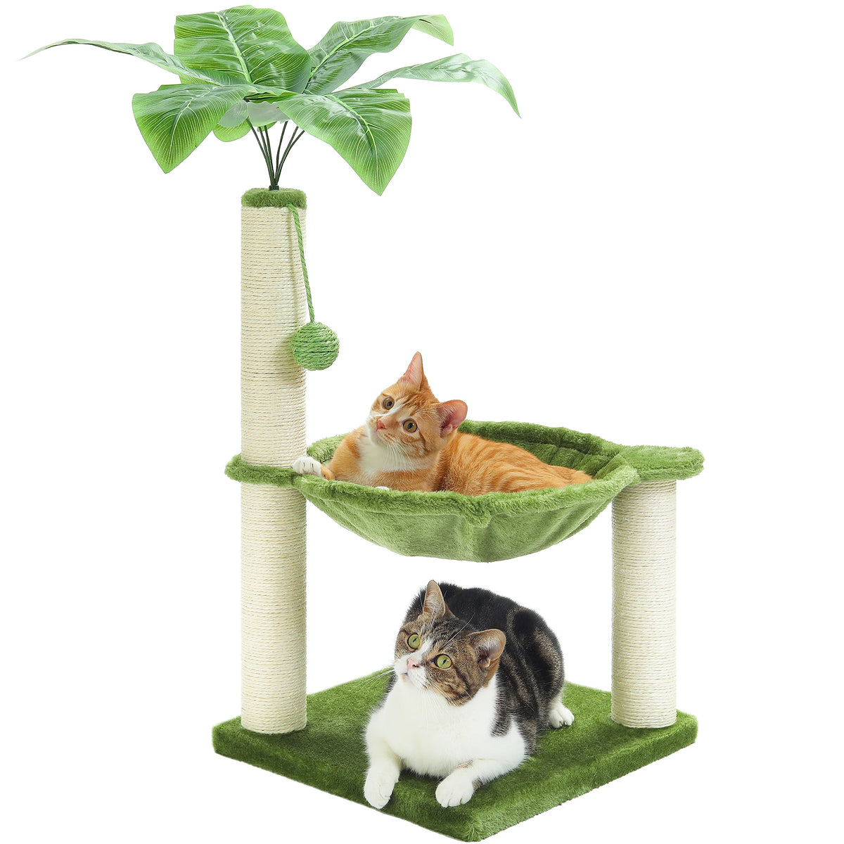 Cactus Cat Tree Small Cat Tower with Spacious Condo,Cozy Hammock,Dangling Ball,Scratching Post Cat Accessories for Indoor Cats
