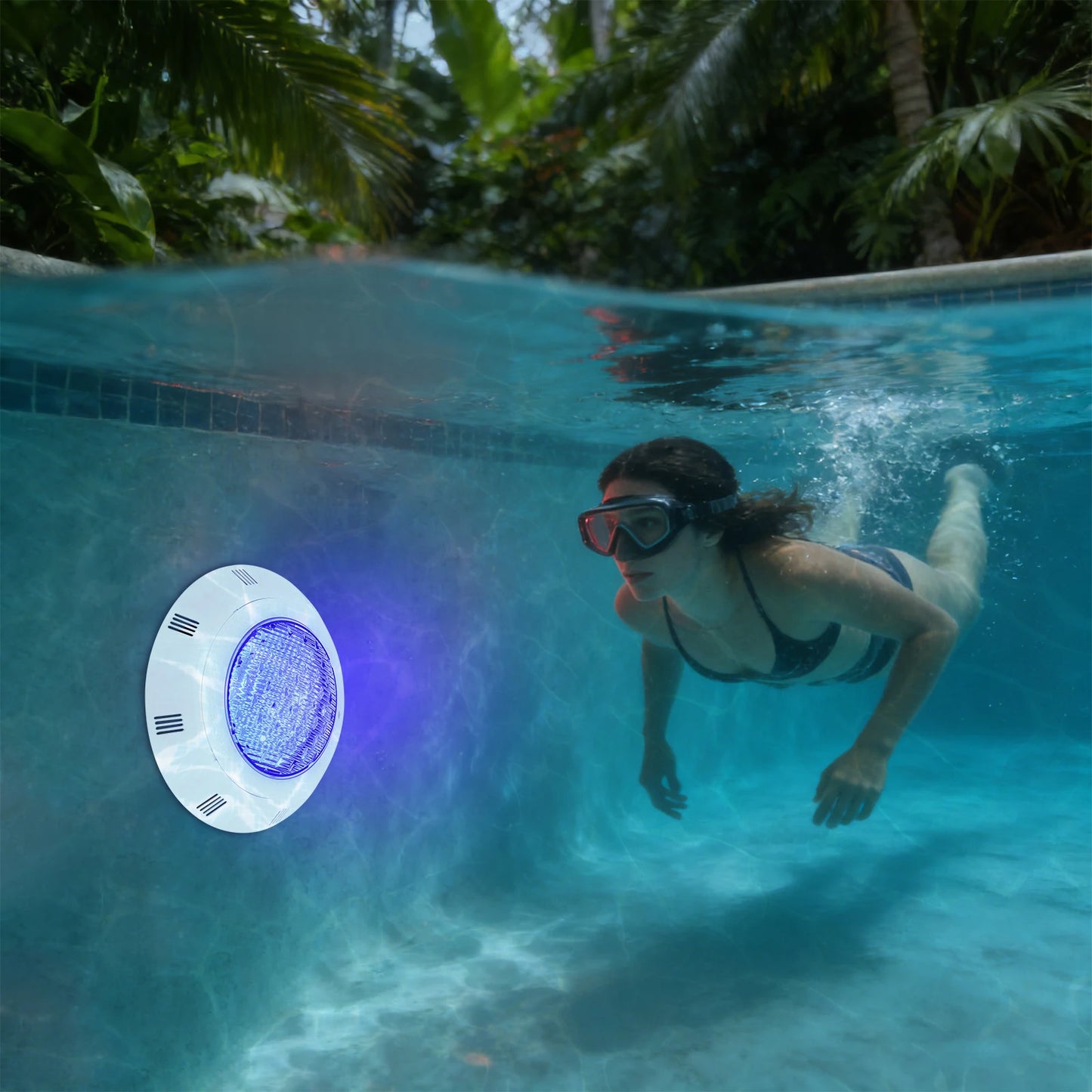 AC 12V 45W RGB LED Swimming Spa Pool Light Underwater Lamp Decor IP68 Waterproof with Remote Control 11 Changing Modes