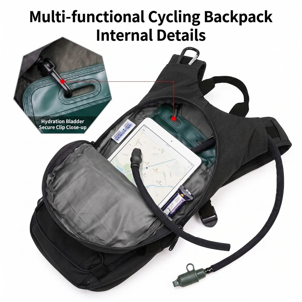 Hydration Backpack with Water Bladder for Hiking Camping and Cycling