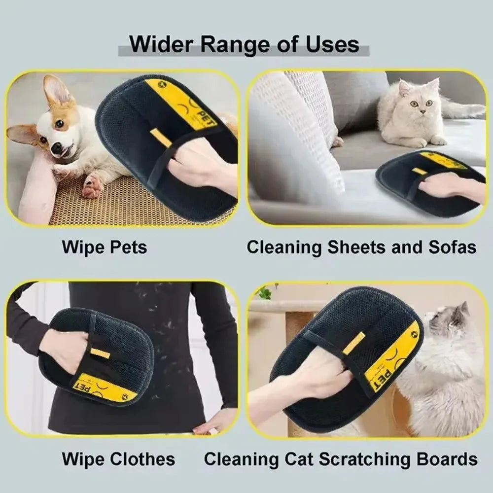 Portable Washable Pet Hair Remover Gloves for Clothes and Furniture