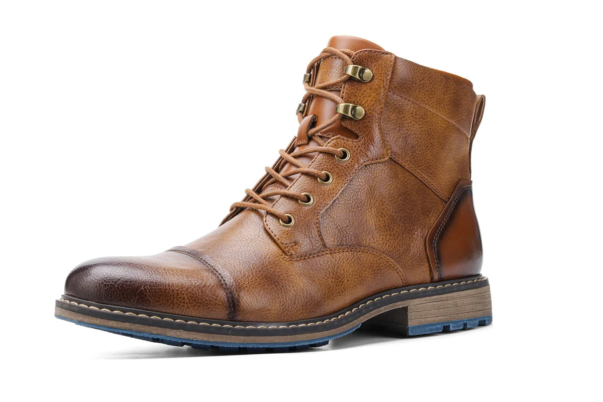 Classical Men Boots 2026 Fashion Comfortable Spring Leather Boots with Zipper