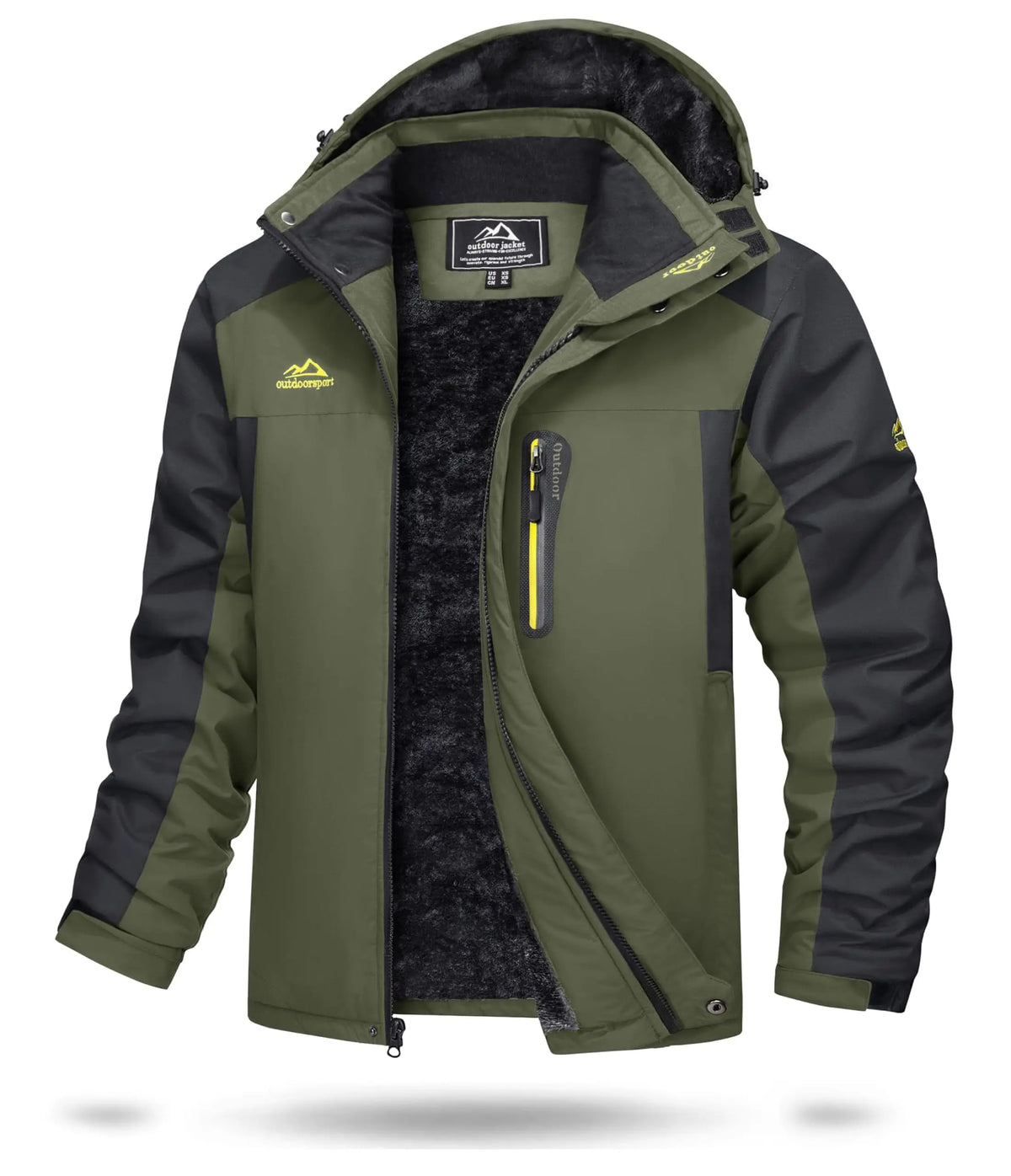 Cavva Mens Waterproof Fleece Lined Winter Parka With Removable Hood