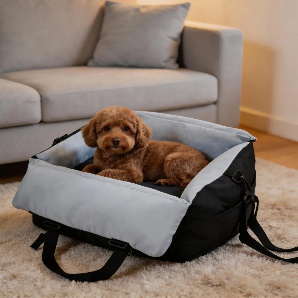 Borwart Portable Dog Car Booster Seat With Washable Cover