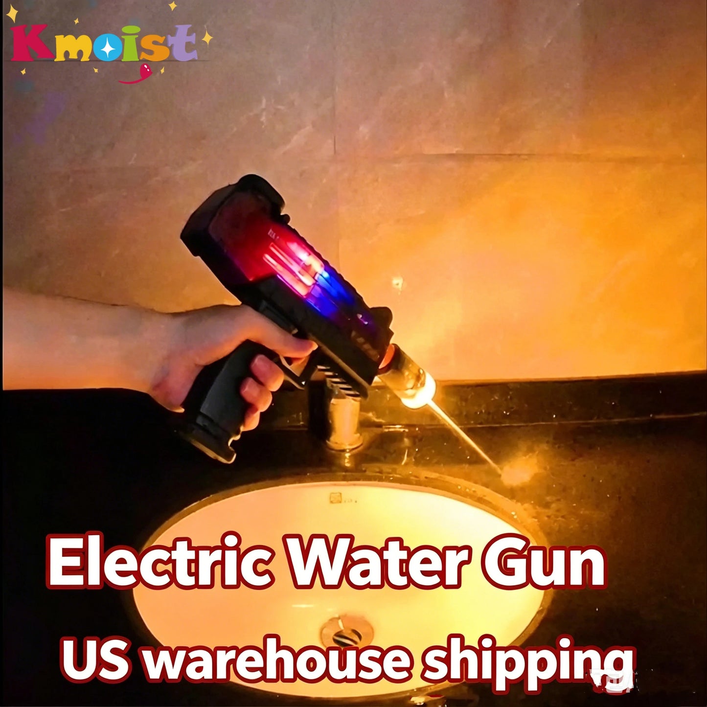 Electric Water Gun Toy High Speed Continuous Fully Automatic Splashing Water Gun Black Fire Adults Kids Boys Outdoor Party Gifts