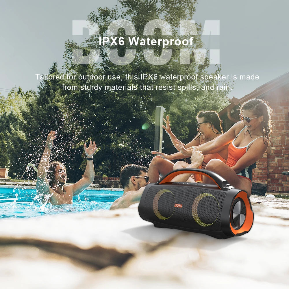 DOSS 100W Portable Speaker Bluetooth 5.3 Powerful Stereo Sound