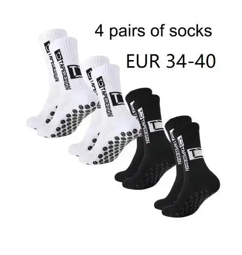 4 pairs of new TC mid tube glued football socks for sports training and competition, non slip and breathable socks 2030