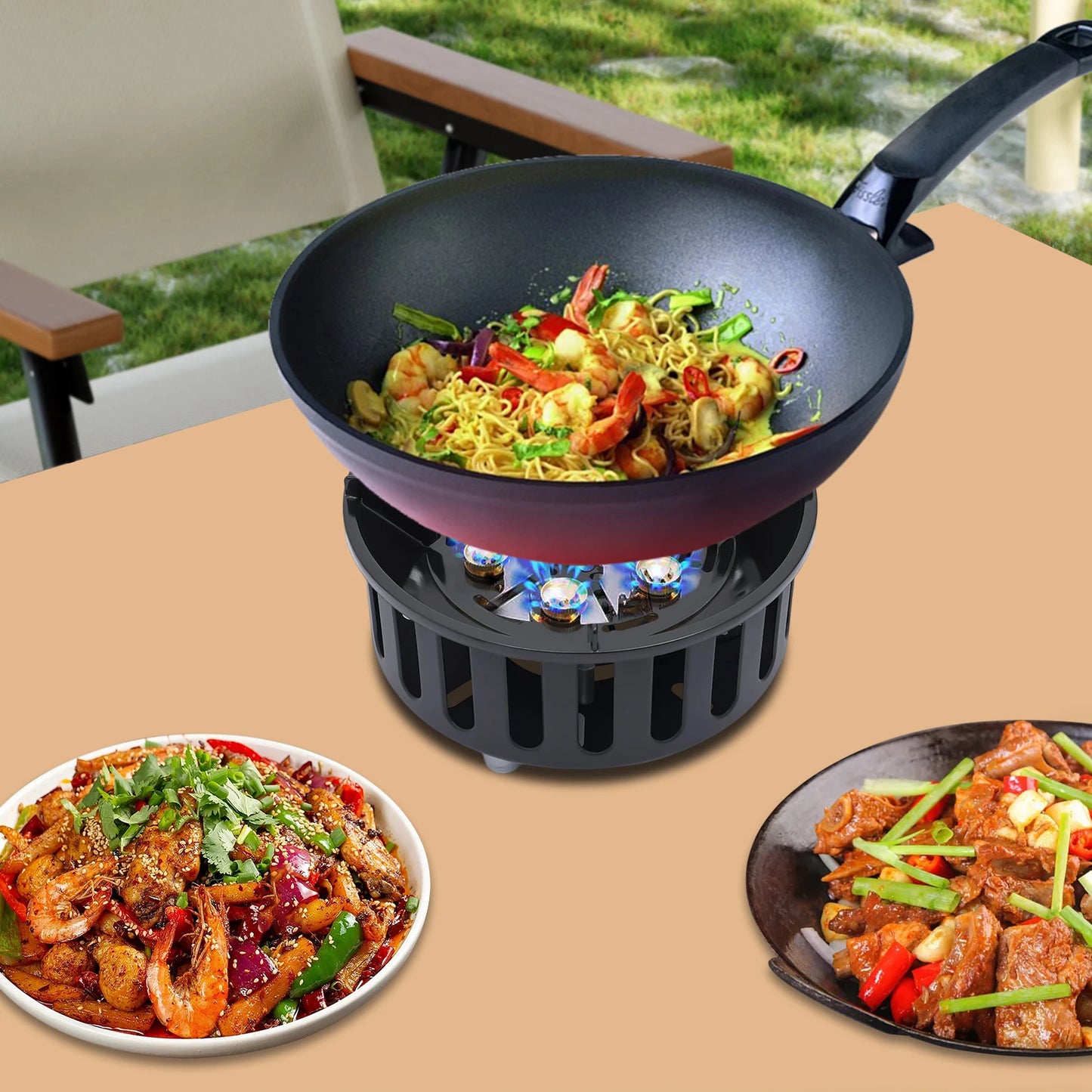 Portable 21000W Butane Camping Stove With Adapters