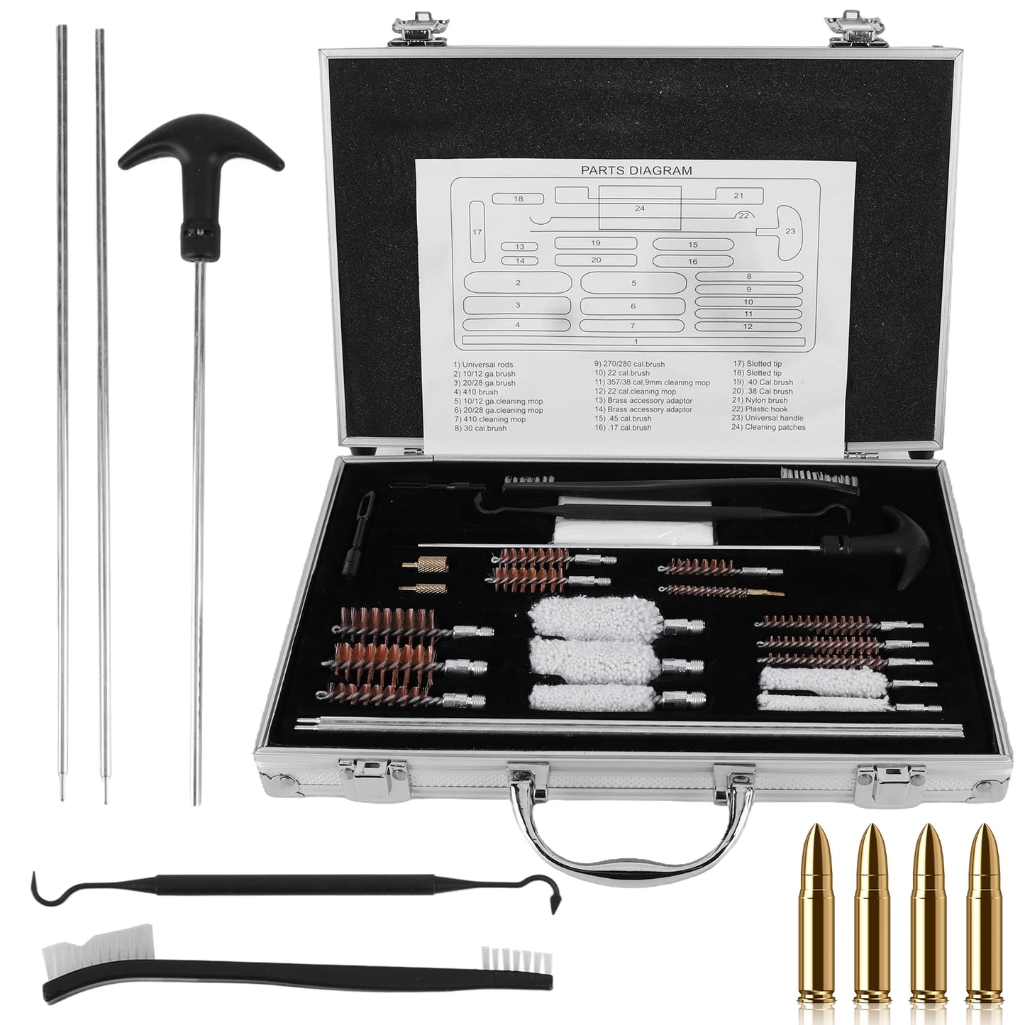 Gun Brush Accessories Gun Brush Pipe Cleaning Tools Kit Barrel Brush Tool for  Pistol Handgun Shotgun Cleaning Kit Tool