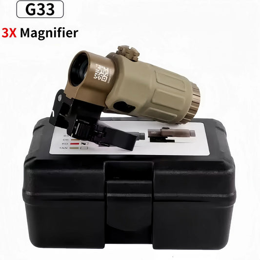 Tactical  G33 G43 G45 Sight Fixed 3X 5X Magnifier Scope with Quick Disassembly and Flipping for Airsoft Hunting Collimator