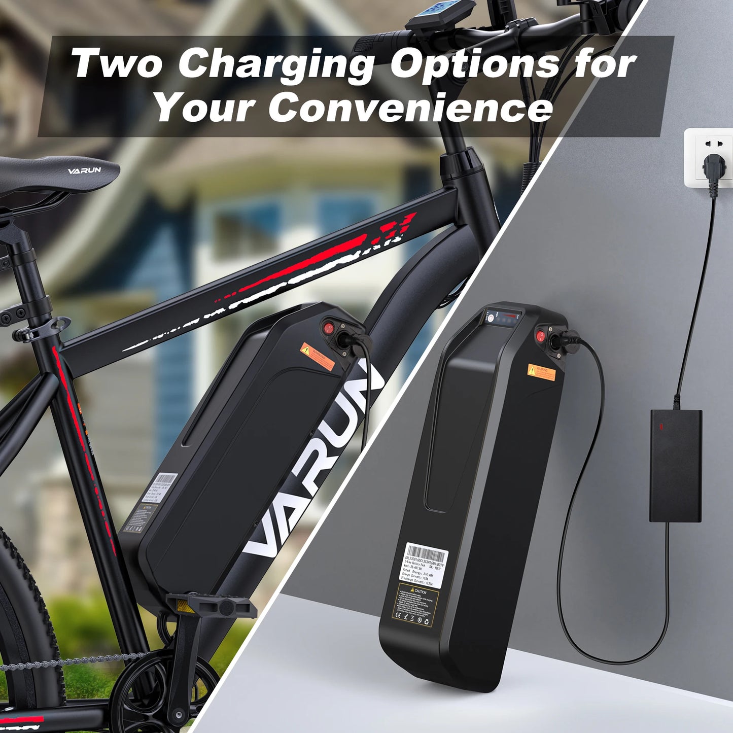 Varun M26-2 Air Adult Electric Bike, 500W Electric Bicycle, 36V 7.8Ah, 26" MTB E-bike, 32km/h Mountain Ebike, 1-Year Warranty