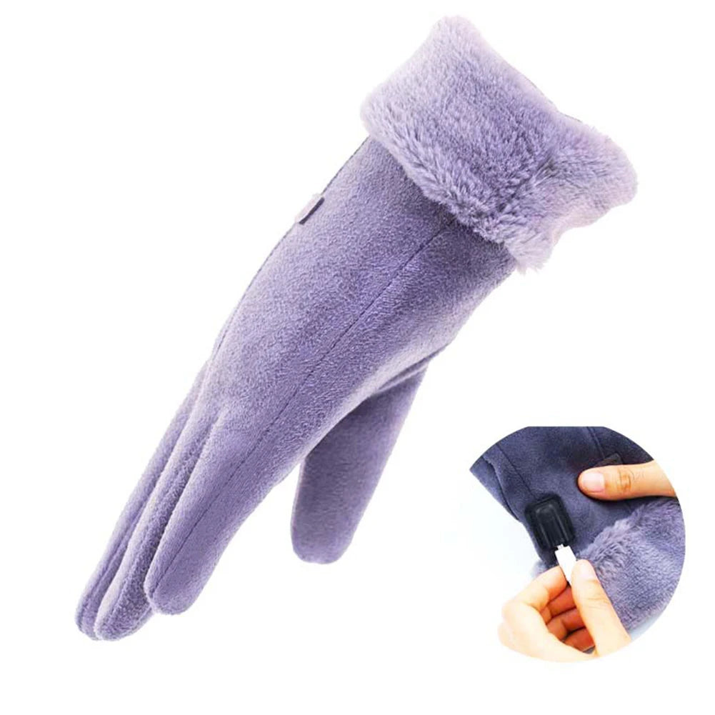 APWIKOGERCN Electric Warm Gloves Three Gear Thermal Cycling Touch Screen