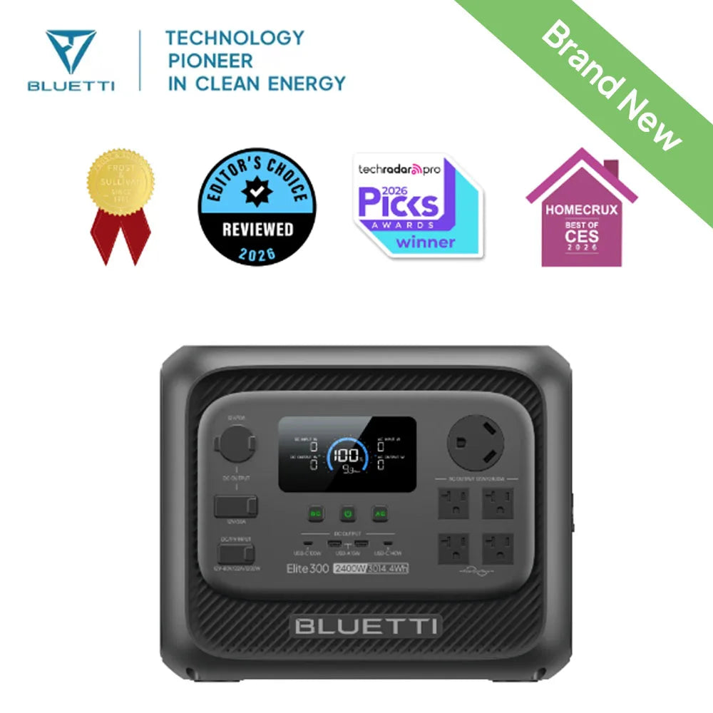BLUETTI Elite 300 Portable Power Station 3014Wh 2400W Solar Generator For Home Backup RV Camping Outdoor Emergency Power