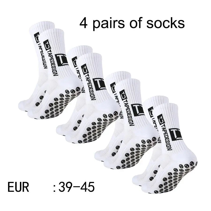 4 pairs of new TC mid tube glued football socks for sports training and competition, non slip and breathable socks 2030