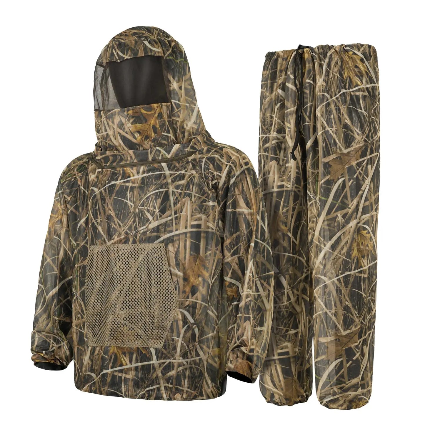 Full Body Mosquito Suit Mesh Bug Jacket and Pants Set with Hood Ultra-Fine Insect Netting Protective Clothing for Outdoor Fishing Camping Hiking Hunting Beekeeping Breathable Lightweight Gear