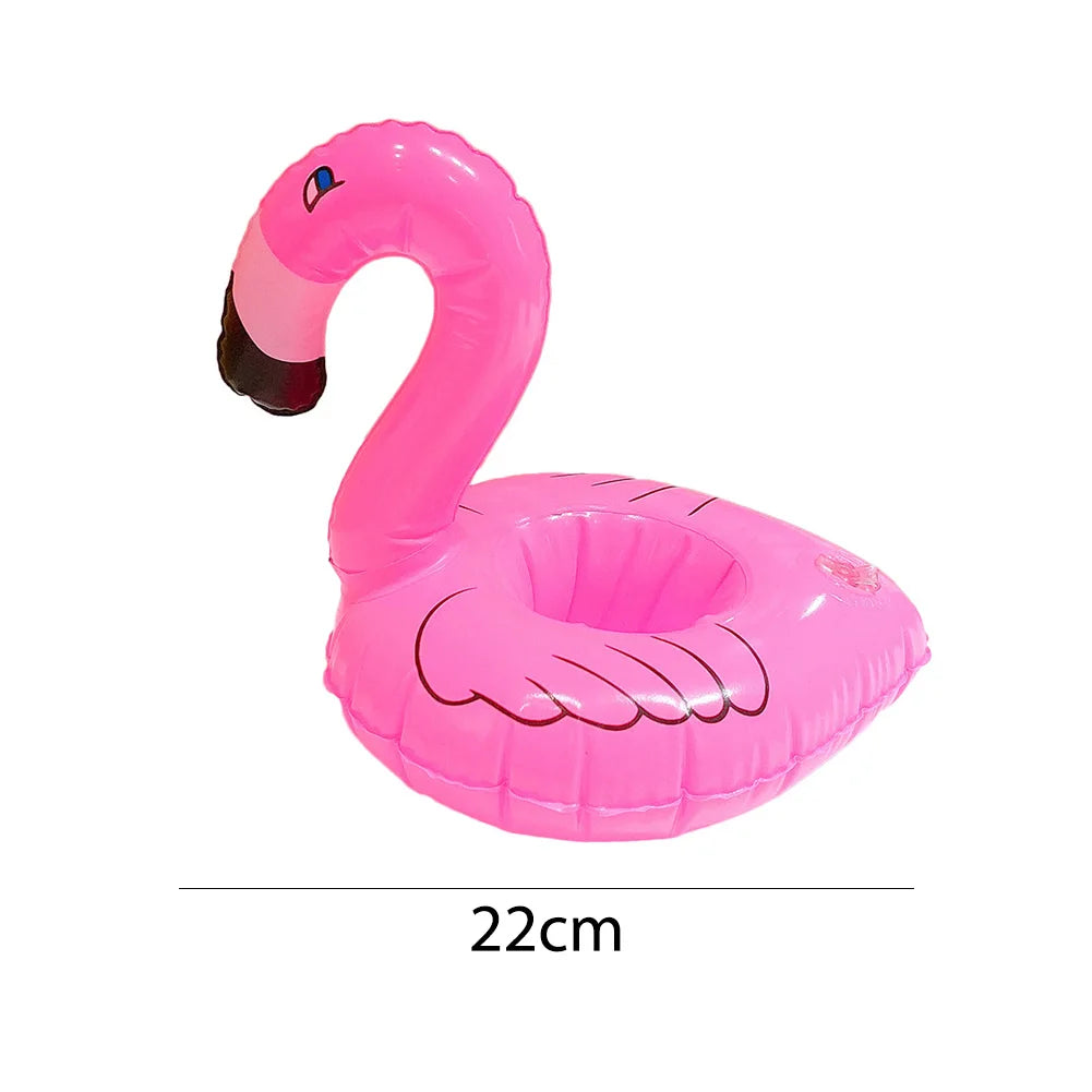 1-20 Pcs Tropical Flamingo Party Decoration Cup Holder Pvc Water Float Inflatable Drink Cup for Adults Pool Drinkware Tray Decor