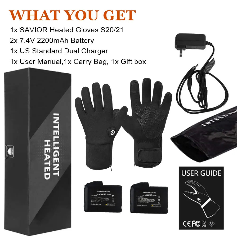Savior Heat Waterproof Rechargeable Heated Thermal Gloves