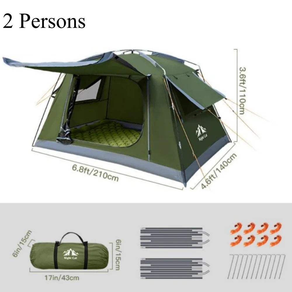 Night Cat Waterproof Backpacking Tent for Camping and Hiking