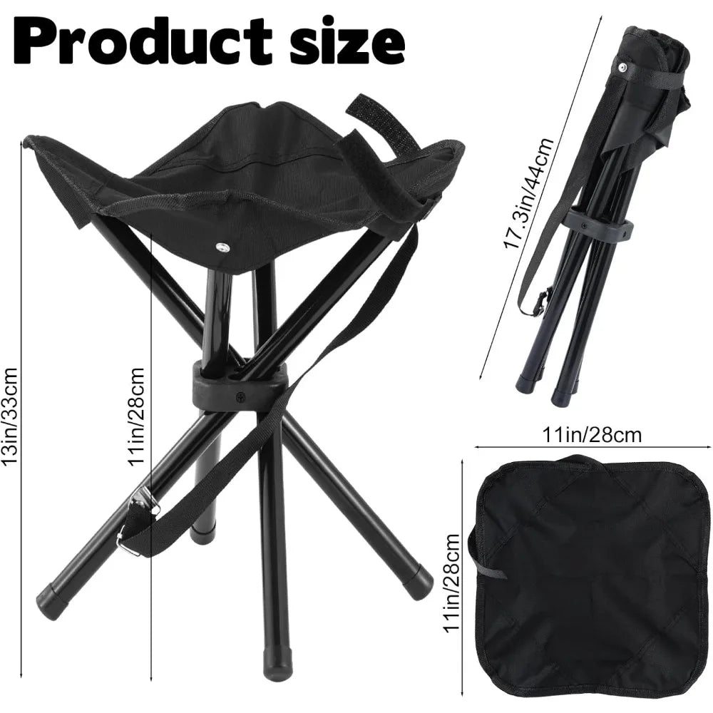 Lightweight Folding Camping Stool 290 lbs Capacity for Travel Fishing Hiking Beach Garden Hunting