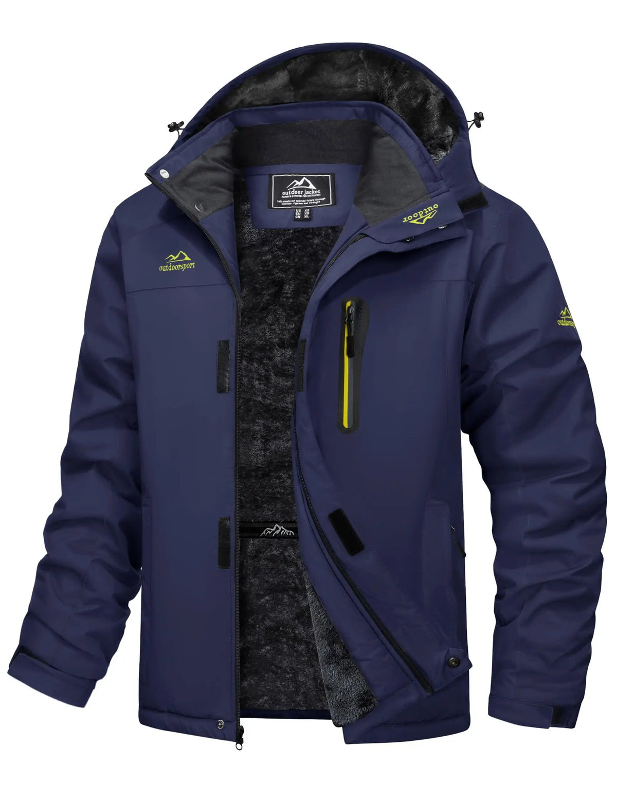 Cavva Mens Waterproof Fleece Lined Winter Parka With Removable Hood