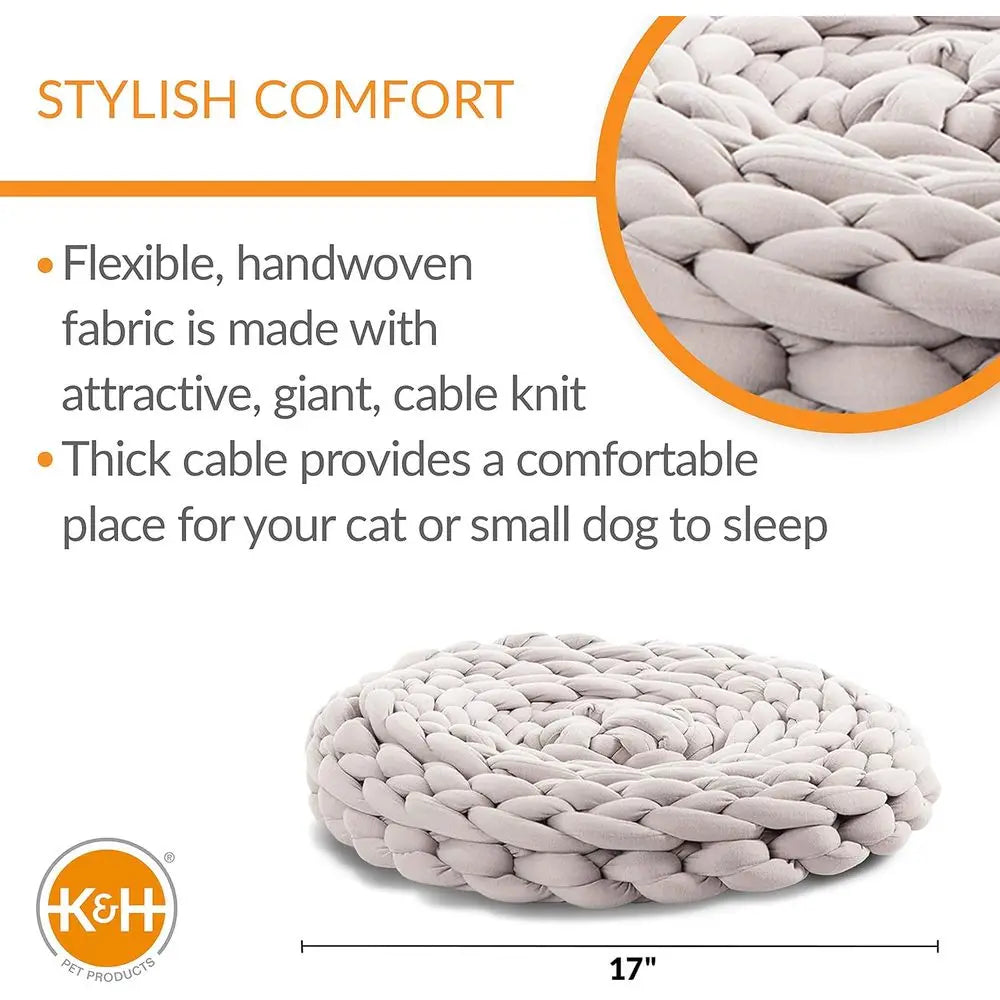 Premium Knitted Round Cat Bed For Cozy Small Pet Resting