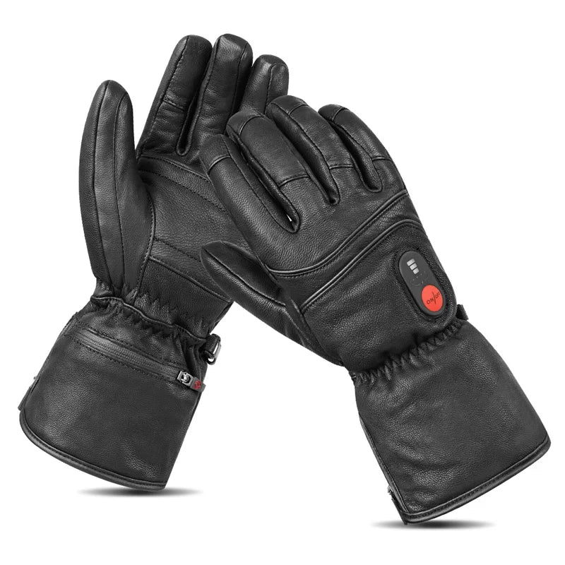Motorcycle Winter Warm Heated Gloves Heated Gloves Skiing Warm Touch Screen Waterproof Heated Rechargeable Gloves