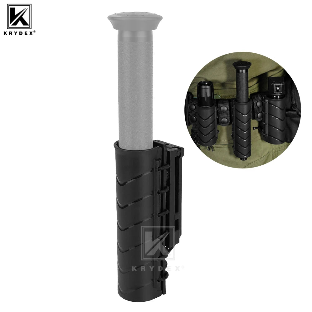 KRYDEX Baton Holder 360 Degree Rotating Baton Pouch Retracted Agent Baton Carry Case For Duty Belt 1.5" - 2.25" Hunting Gear
