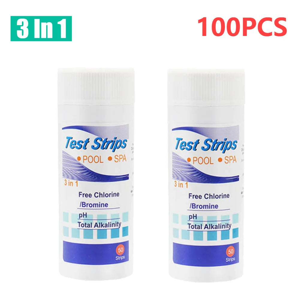 50/100PCS 3/5/6/7 in 1 Water Quality Test Paper Swimming Pool PH Test Strips Multipurpose Aquarium Test Strips for Fish Tank