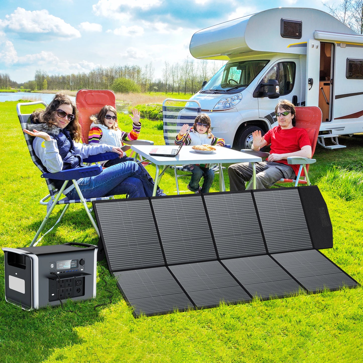 CTOLITY SP400 400 Foldable Solar Panel 41V 9.8A Solar Generator for Power Station Off Grid Outdoor Power Supply RV, Camping
