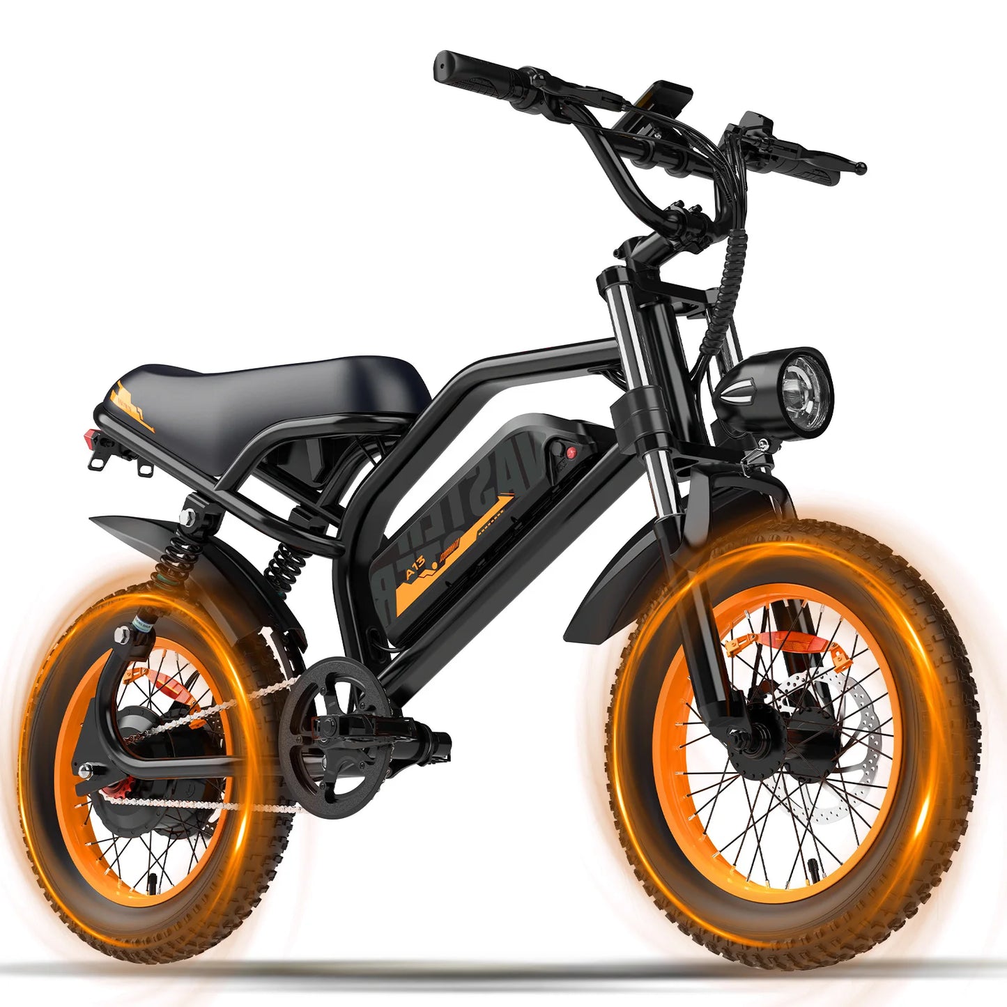 AVDLEU Mountain Electric Bike Fat Tire Ebike With Front Fork Suspension
