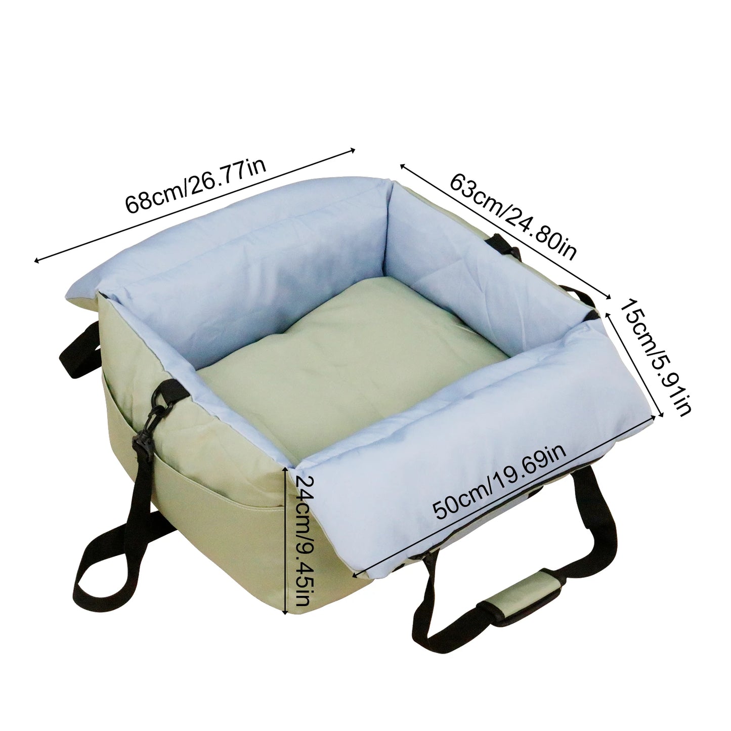 Borwart Portable Dog Car Booster Seat With Washable Cover