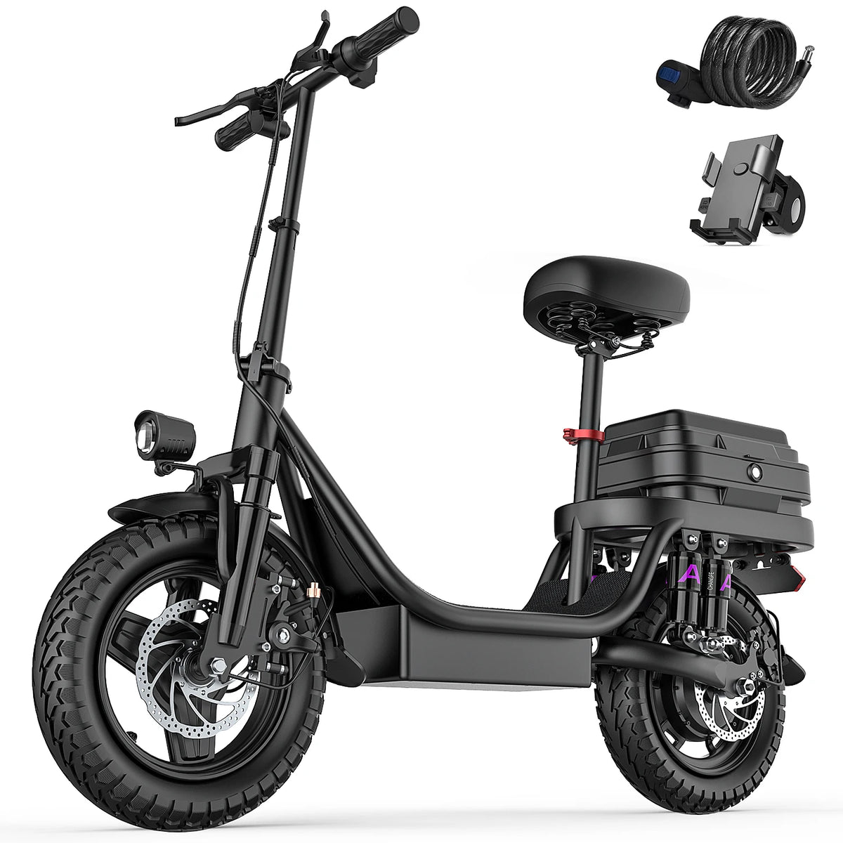 UPlee GQ8 Folding Electric Bike With Fat Tires And Trunk