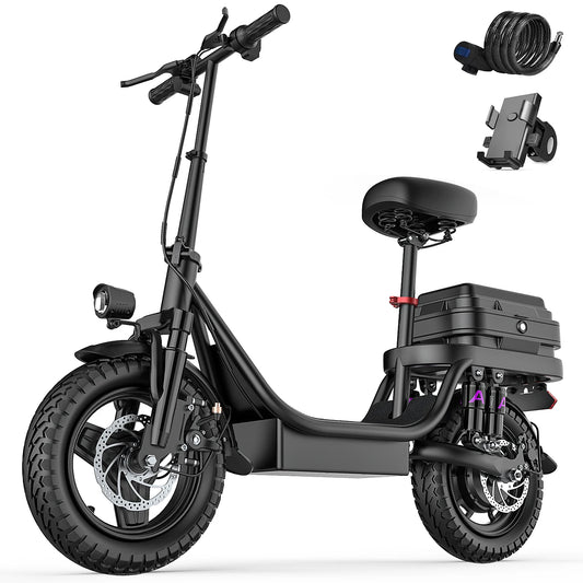 UPlee GQ8 Folding Electric Bike With Fat Tires And Trunk