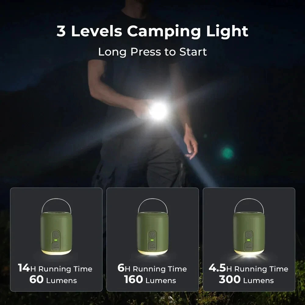 Tiny Air Pump With Camping Lantern Magnetic Design For Mattress