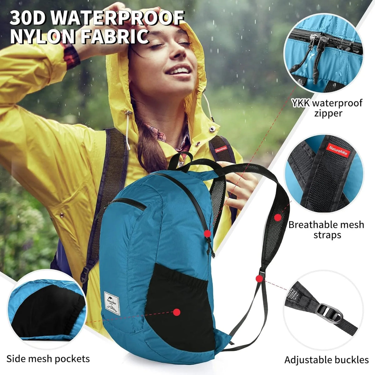 Naturehike Lightweight Waterproof Hiking Backpack for Travel and Trekking
