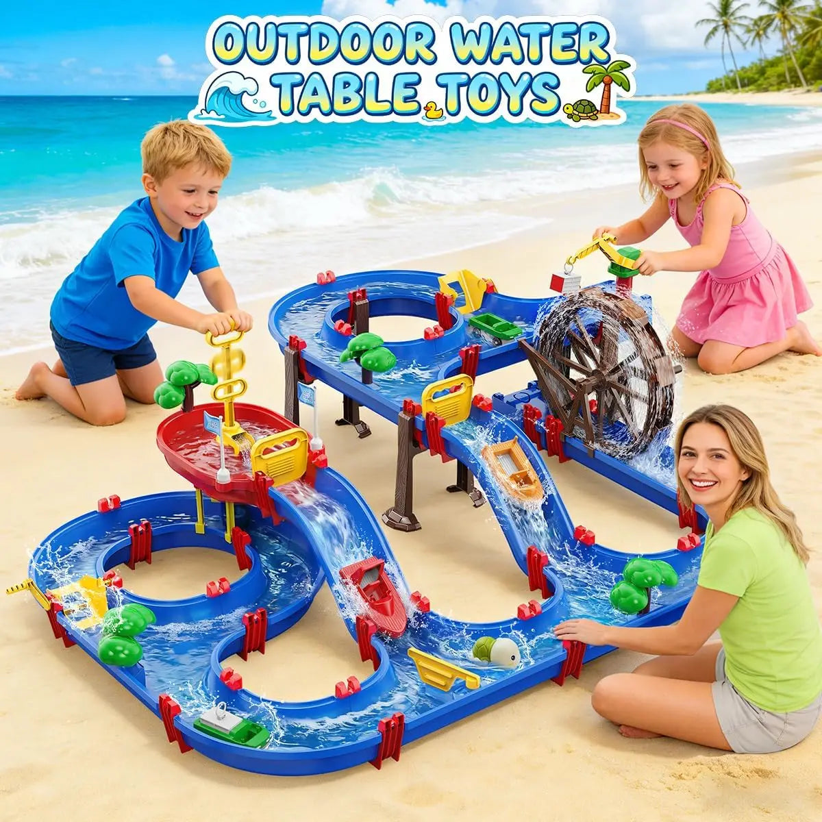 VATOS Outdoor Waterwheel Irrigation Truck Playset for Kidsране