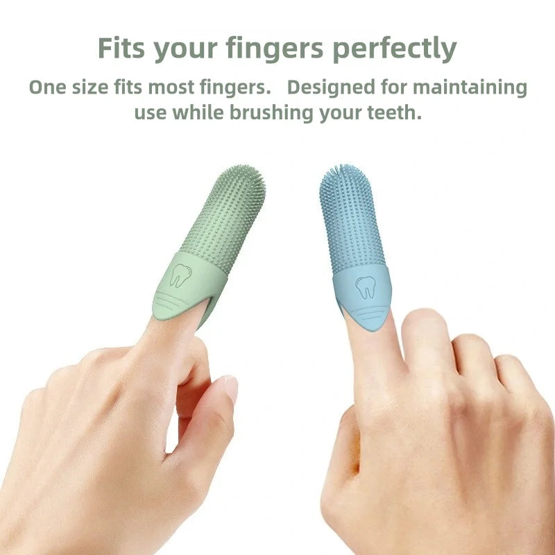 Dog Toothbrush, 360° Cleaning Finger Toothbrush for Dogs, Food Grade Silicone Dog Finger Toothbrush for Dogs & Cats Dental Care