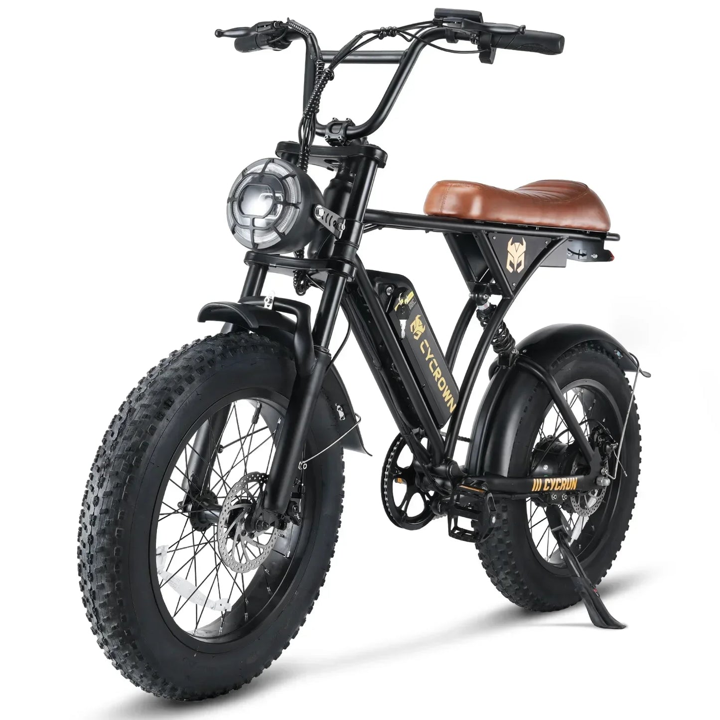 Cycrown RUN adult E-bicycle 750W electric bicycle 36V 10.4Ah dual battery, 20-inch fat tire off-road E-Mountain bike