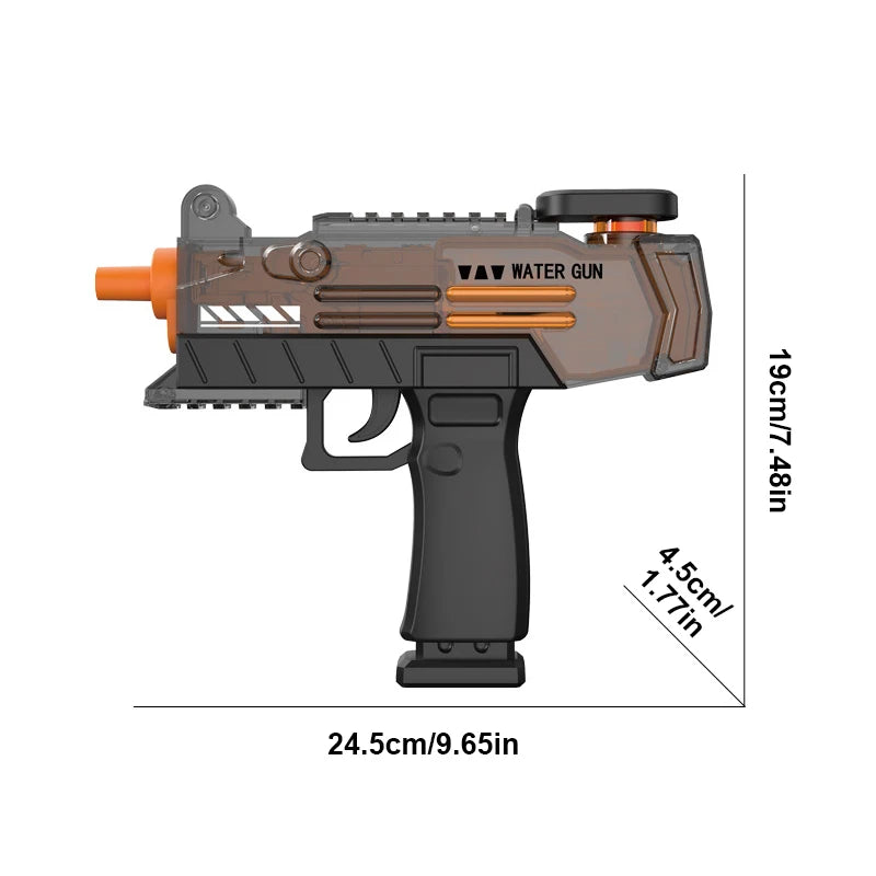 Flare Flame Electric Water Gun Toy with Lights Automatic Children's Water Machine Splashing Outdoor Beach Toys for Kids Boy Gift