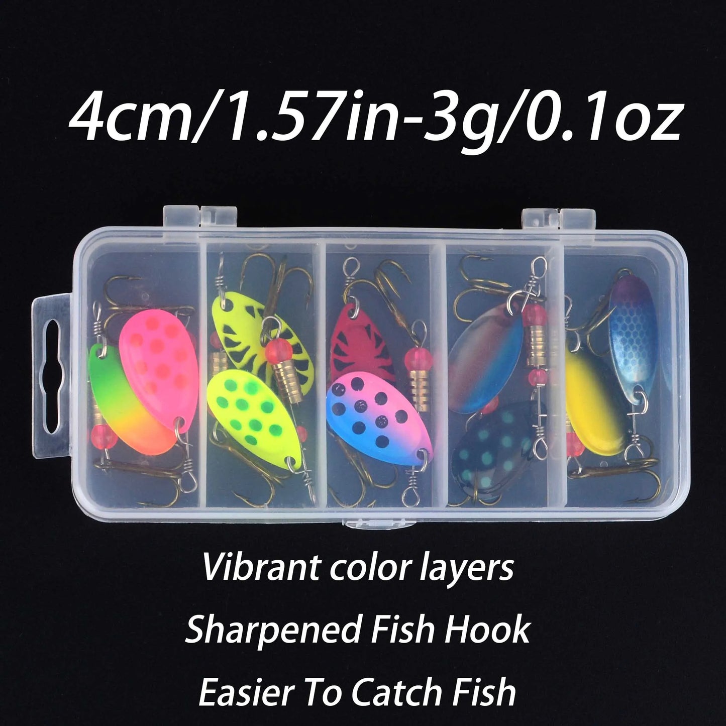 10pcs/set Peche Spinner Fishing Lures Wobblers CrankBaits Jig Shone Metal Sequin Trout Spoon with Hooks for Carp Fishing Pesca