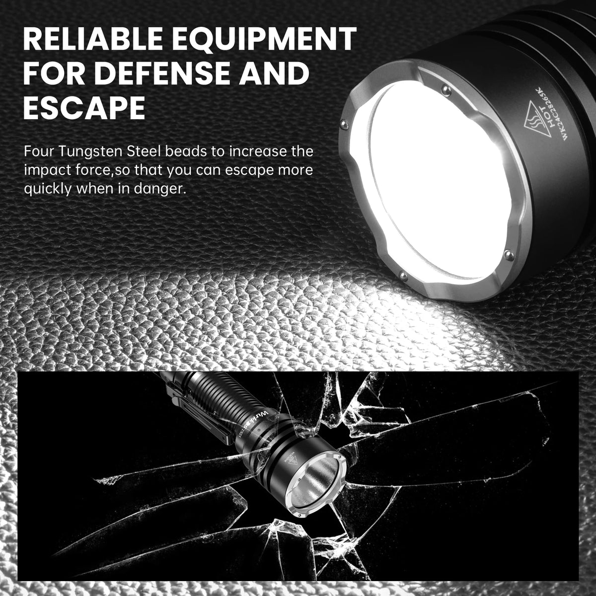 Wurkkos TS23 6000-6500K Powerfull Flashlight 5000LM IP68 Waterproof long shot 482m CRI90+ for Emergency Hiking Cycling