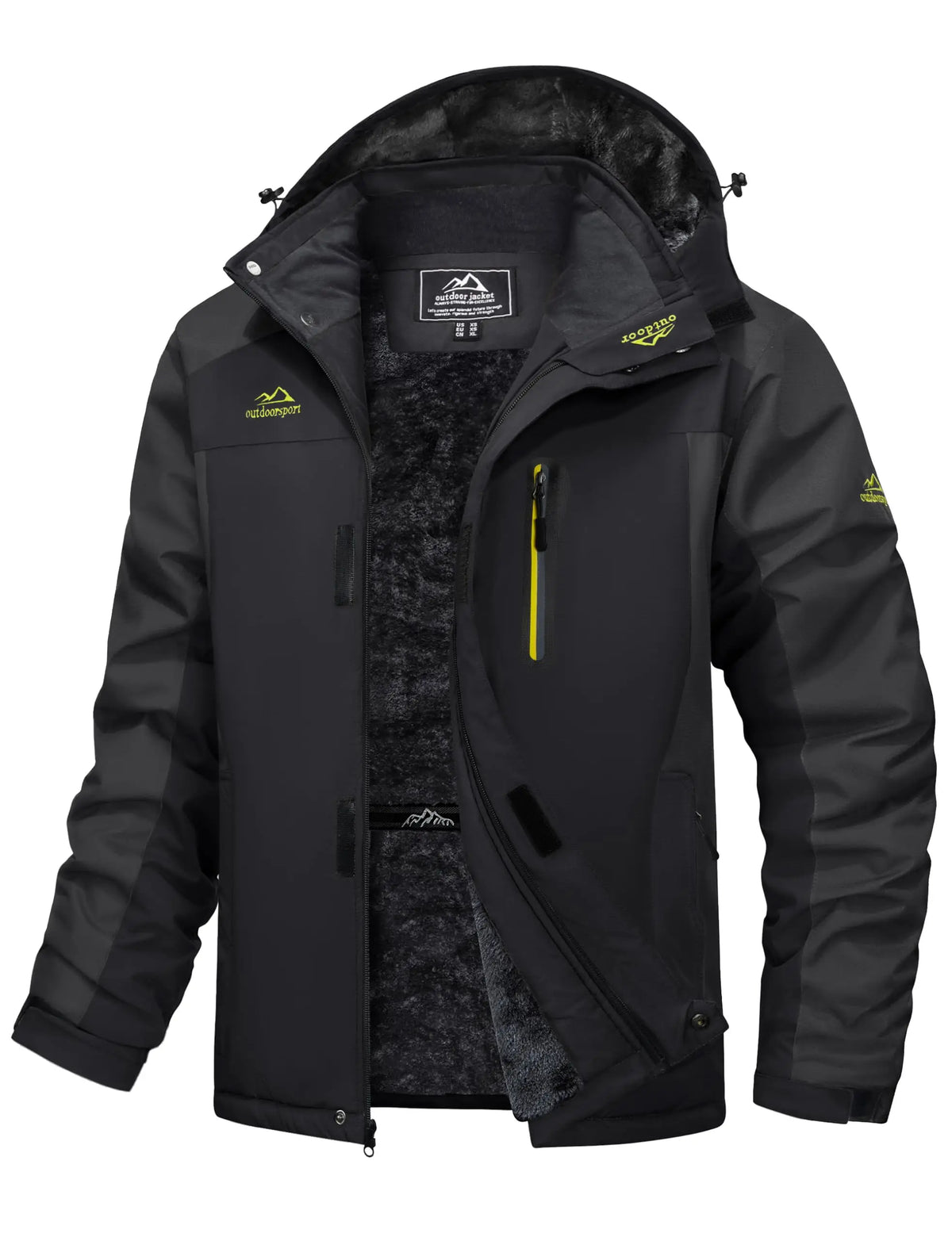 Cavva Mens Waterproof Fleece Lined Winter Parka With Removable Hood