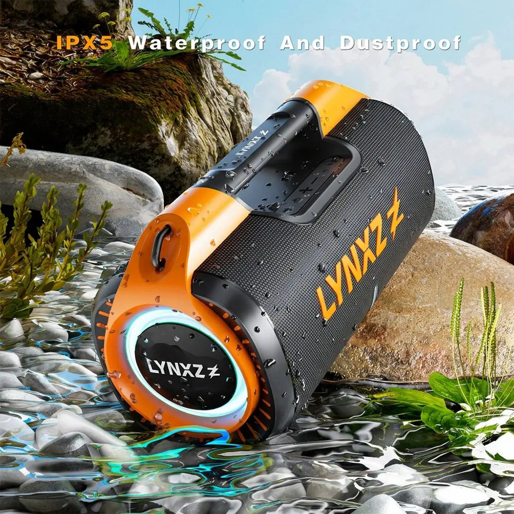 LYNXZ 100W Portable Bluetooth Speaker With Waterproof Build And Strong Bass
