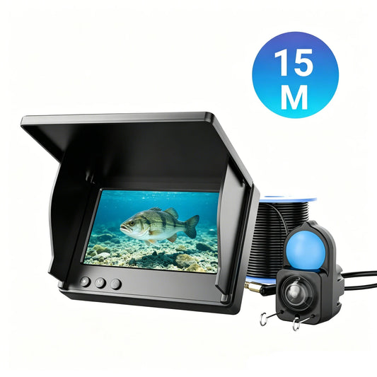 Underwater Fishing Camera Fish Finder 4.3'' HD Monitor Portable Camera with Night Vision Lights for Ice Fishing Lake Boat Kayak